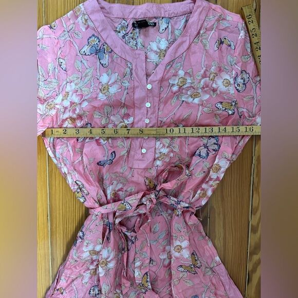 Lucky Brand Silk Floral Tunic Top - Picture 7 of 7